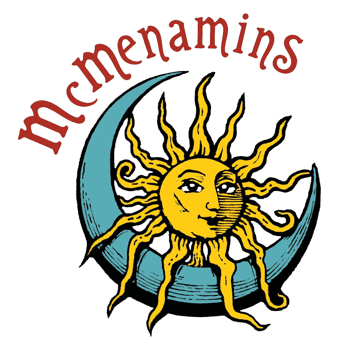 mcmenamins logo with a sun on a moon