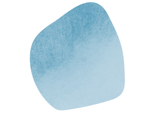 A blue rounded square shape graphic